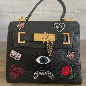 Aldo Black Handbag “Oh So Punk”
